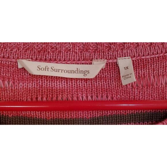Soft Surroundings Pullover Sweater Pink 1X - Picture 3 of 3